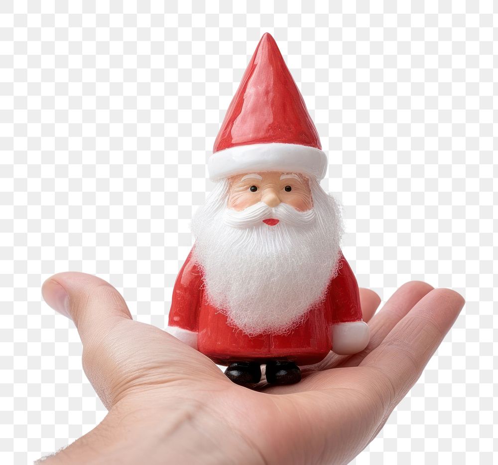 PNG  Santa claus manipulative doll white background representation celebration. AI generated Image by rawpixel.