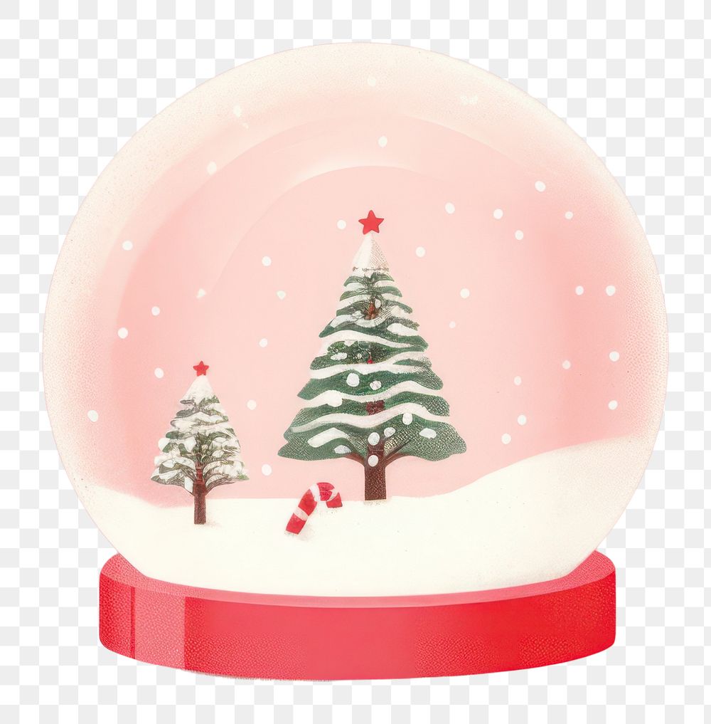 PNG Christmas snow globe plant tree celebration. AI generated Image by rawpixel.
