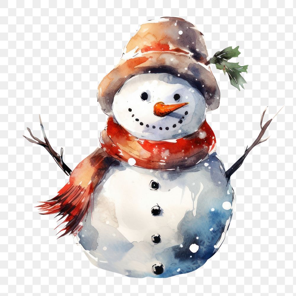PNG Snowman winter white anthropomorphic. AI generated Image by rawpixel.