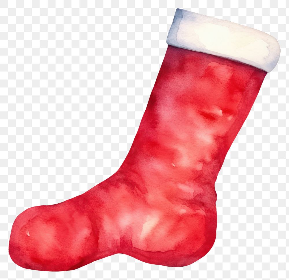 PNG Christmas sock red white background. AI generated Image by rawpixel.