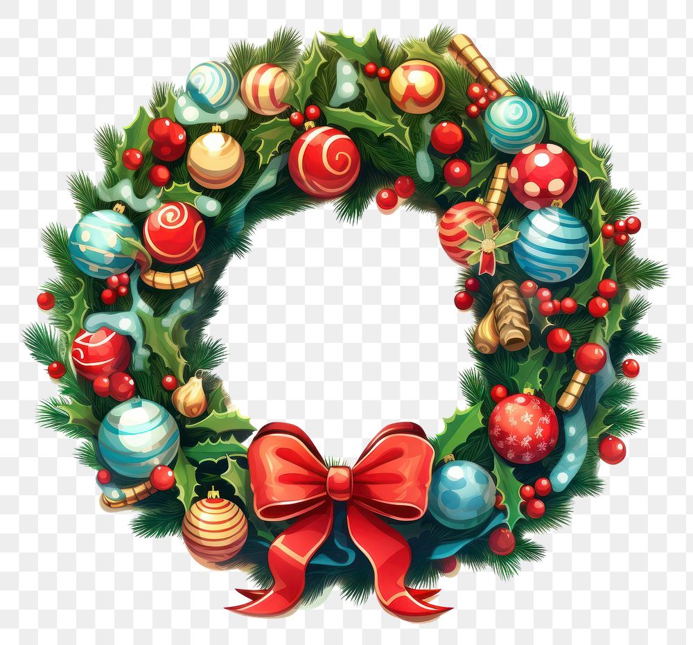 PNG Christmas wreath decoration christmas christmas decoration. AI generated Image by rawpixel.