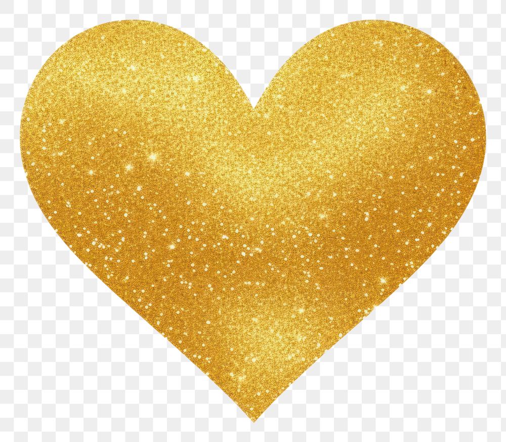 PNG  Heart icon gold glitter white background. AI generated Image by rawpixel.