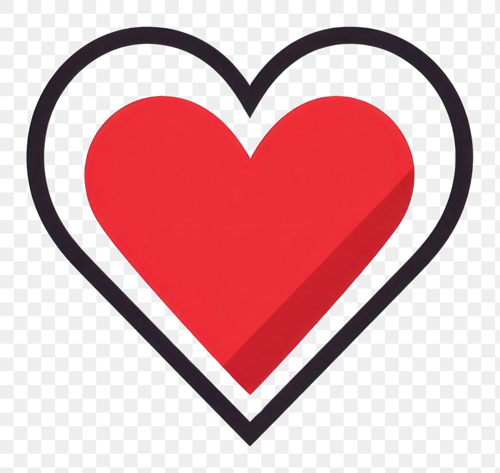 PNG  Heart icon symbol line red. AI generated Image by rawpixel.