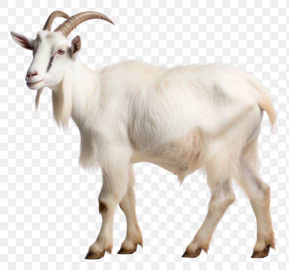 PNG White goat livestock wildlife animal. AI generated Image by rawpixel.