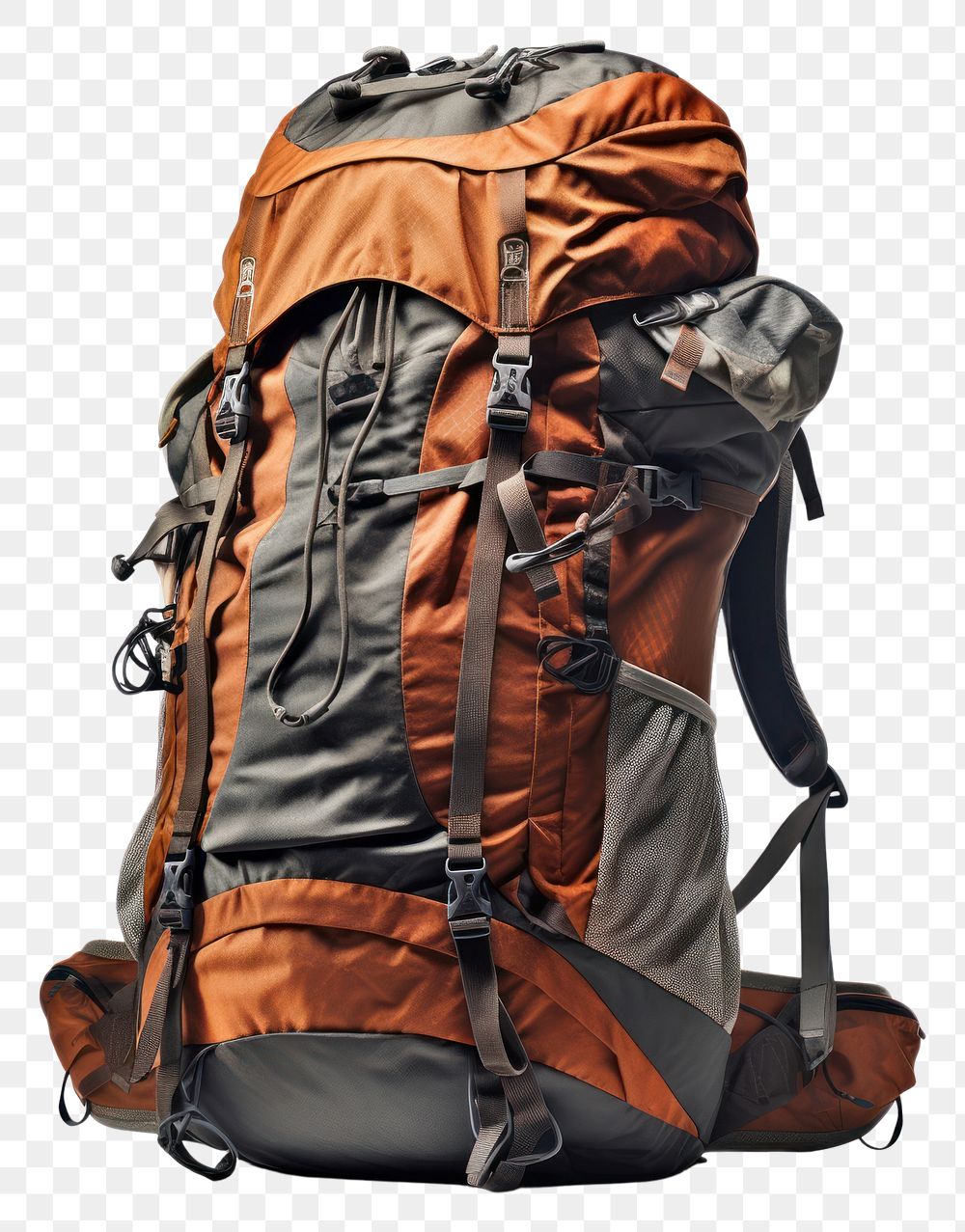 PNG  A mountain hiker bag backpacking white background suitcase. AI generated Image by rawpixel.