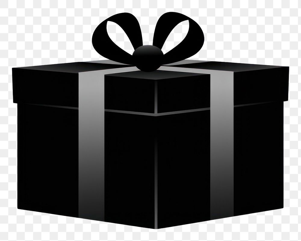 PNG  Gift box black white background celebration. AI generated Image by rawpixel.