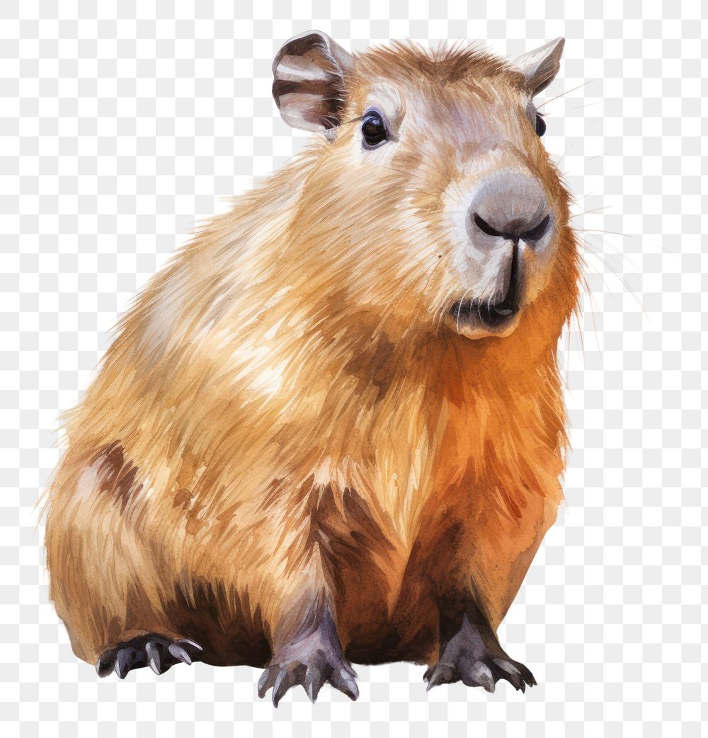 PNG Capybara wildlife mammal animal. 