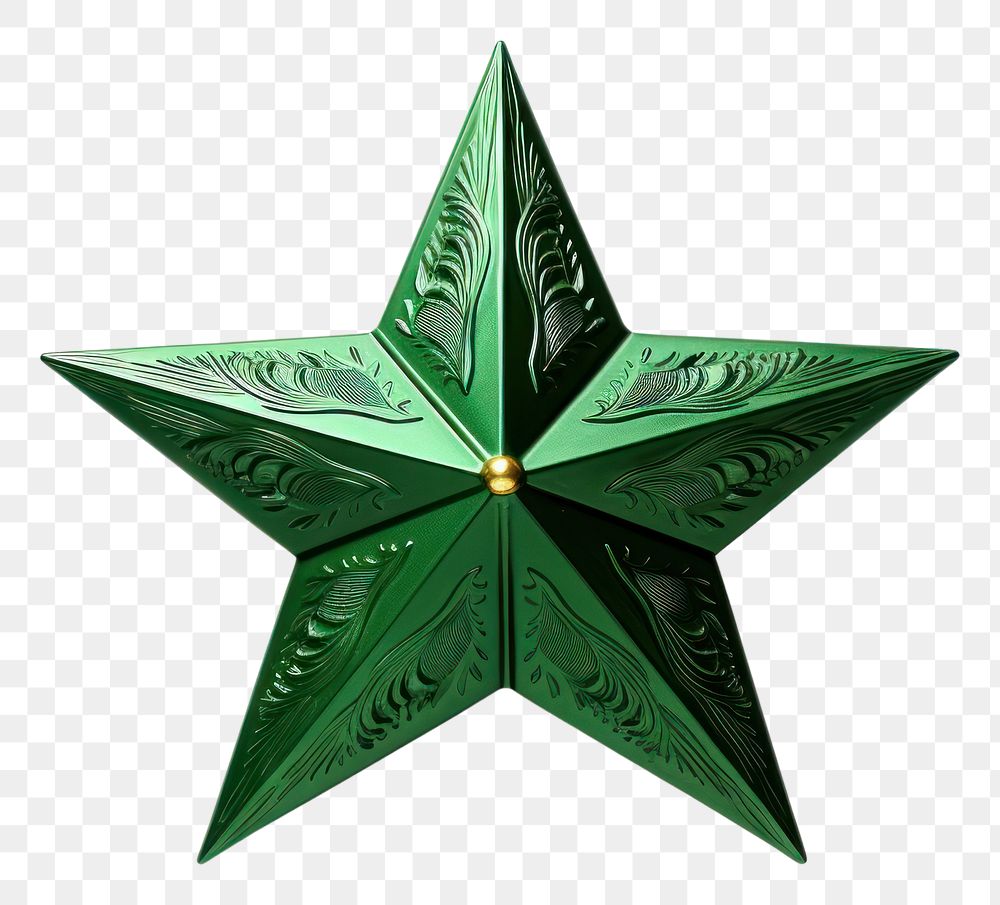 PNG Christmas green star white background. AI generated Image by rawpixel.