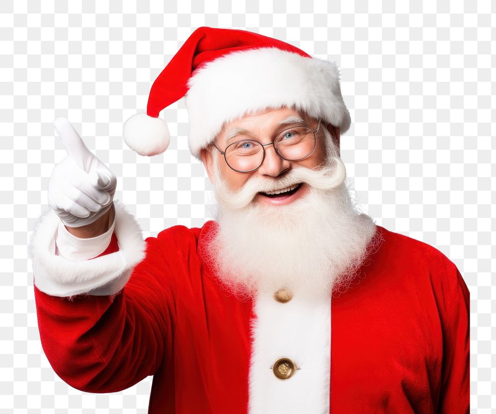 PNG Santa christmas pointing adult. AI generated Image by rawpixel.