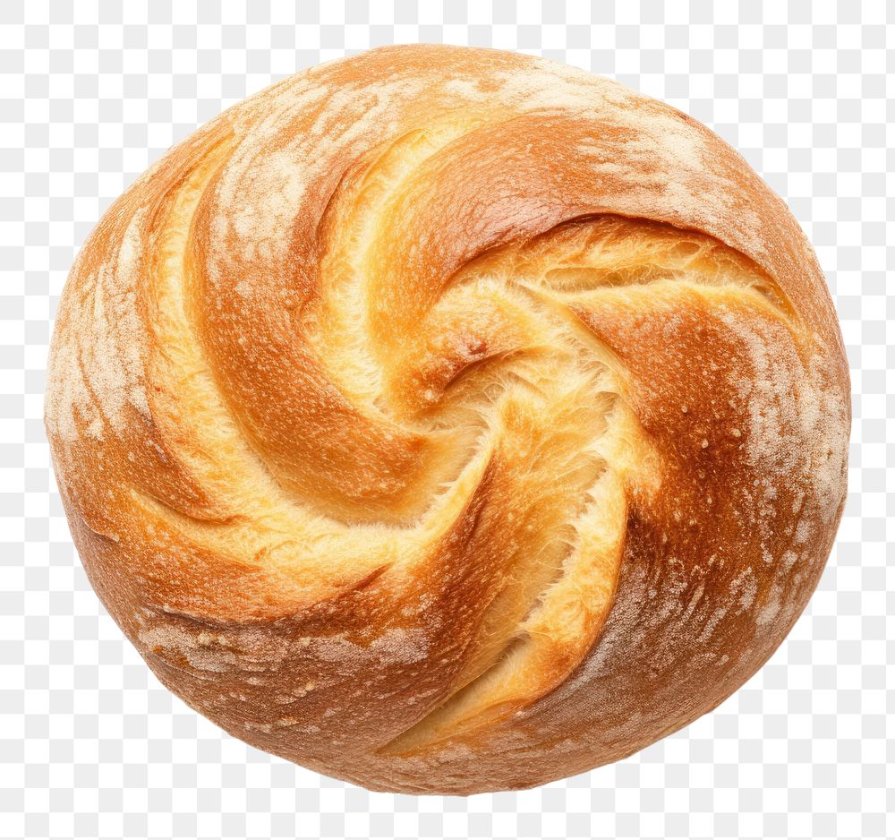 Round bread food bun white background. AI generated Image by rawpixel.