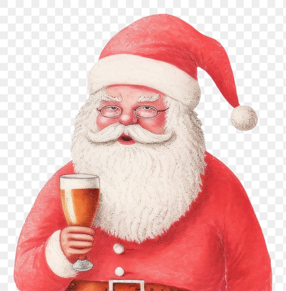 PNG Santa Claus drink christmas drinking. AI generated Image by rawpixel.