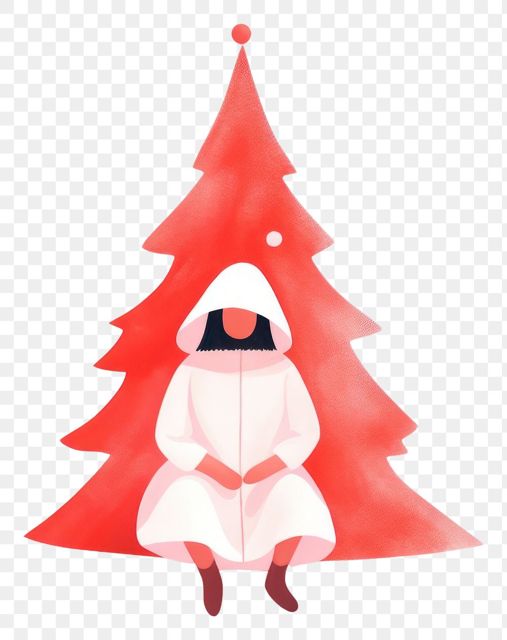PNG Women wearing Santa Claus outfit christmas white tree. AI generated Image by rawpixel.