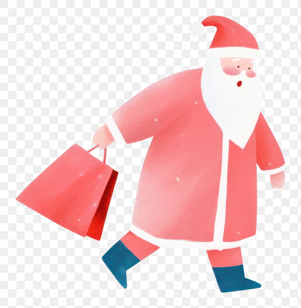 PNG  Santa Claus carring a sack winter santa claus celebration. AI generated Image by rawpixel.