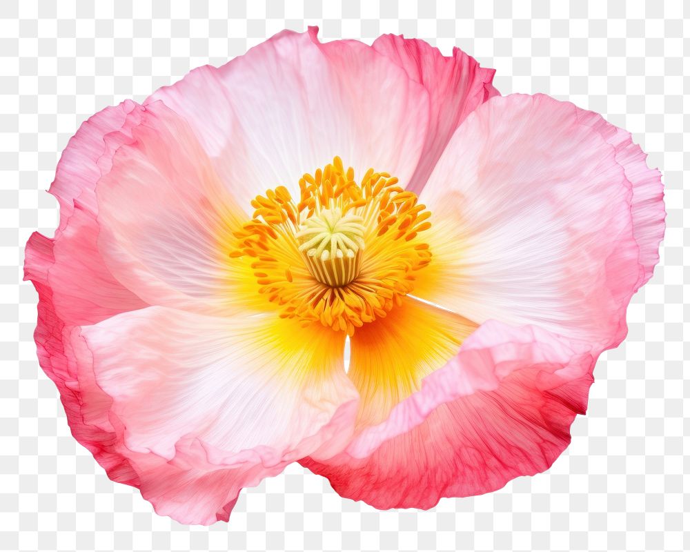 PNG Vibrant Iceland pink red yellow white Poppy Flower flower poppy blossom. AI generated Image by rawpixel.