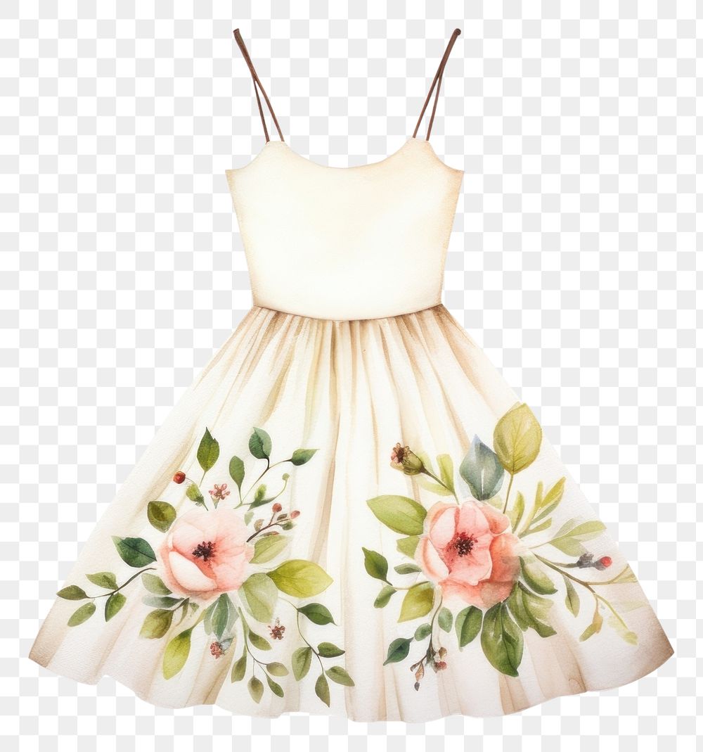 PNG  Mini dress pattern flower plant. AI generated Image by rawpixel.
