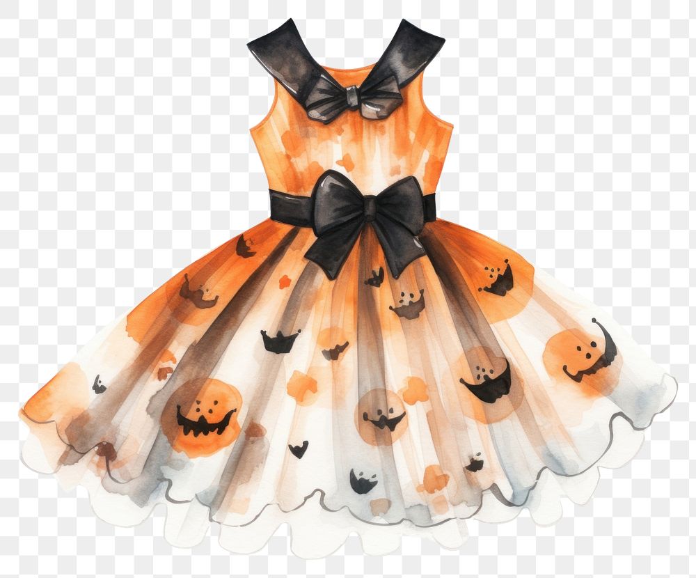 PNG  Mini dress halloween cute jack-o'-lantern. AI generated Image by rawpixel.