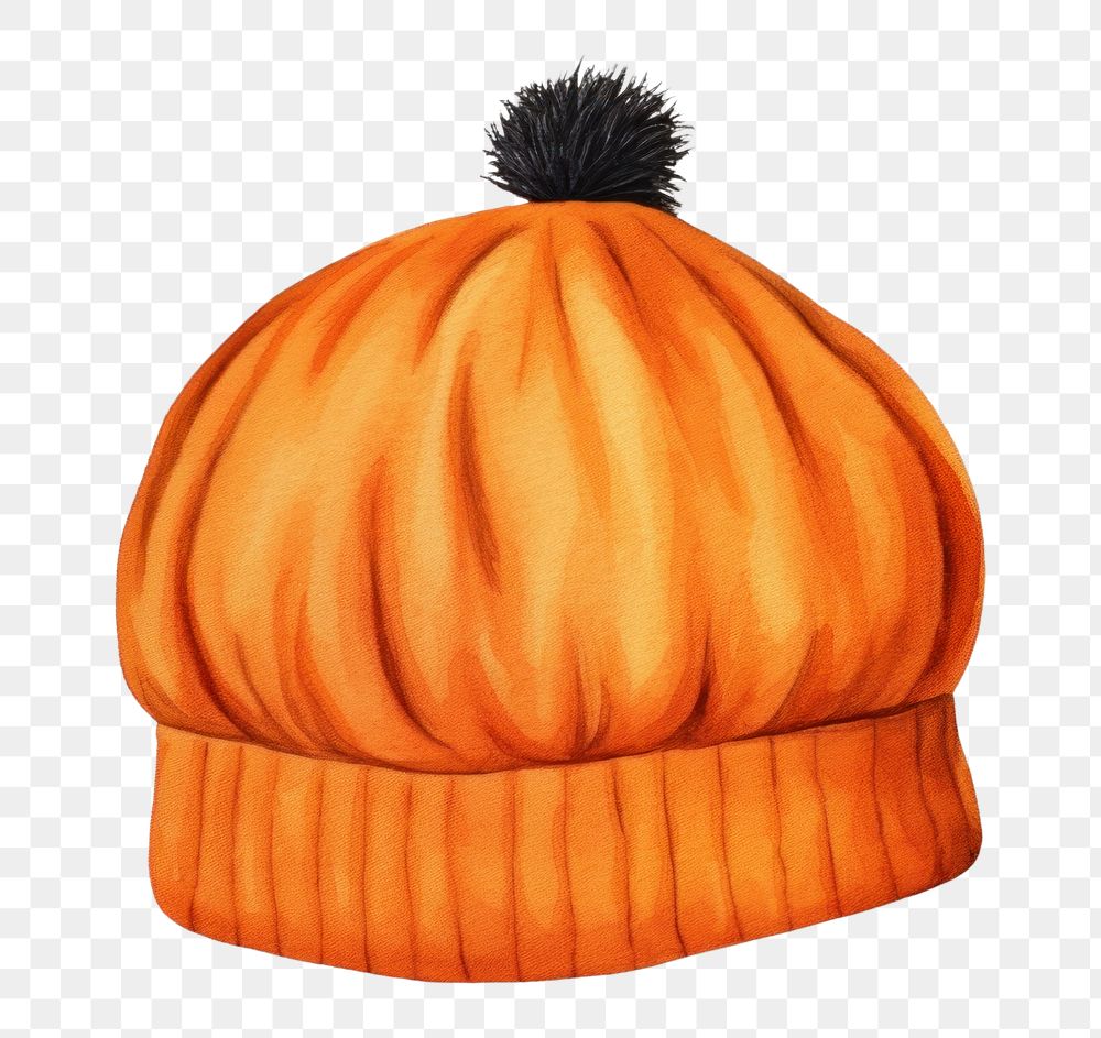 PNG  Beanie hat vegetable pumpkin food. AI generated Image by rawpixel.