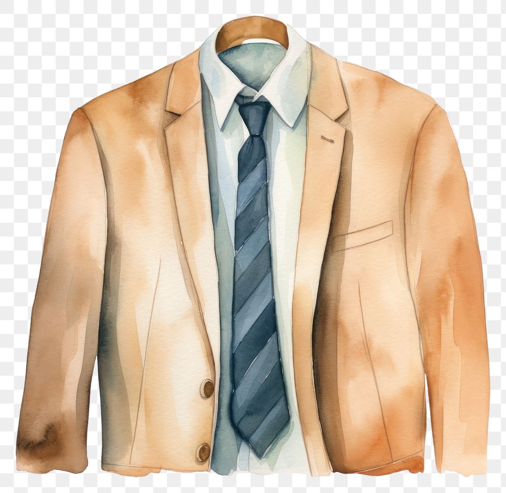 PNG  Suit necktie blazer jacket. AI generated Image by rawpixel.