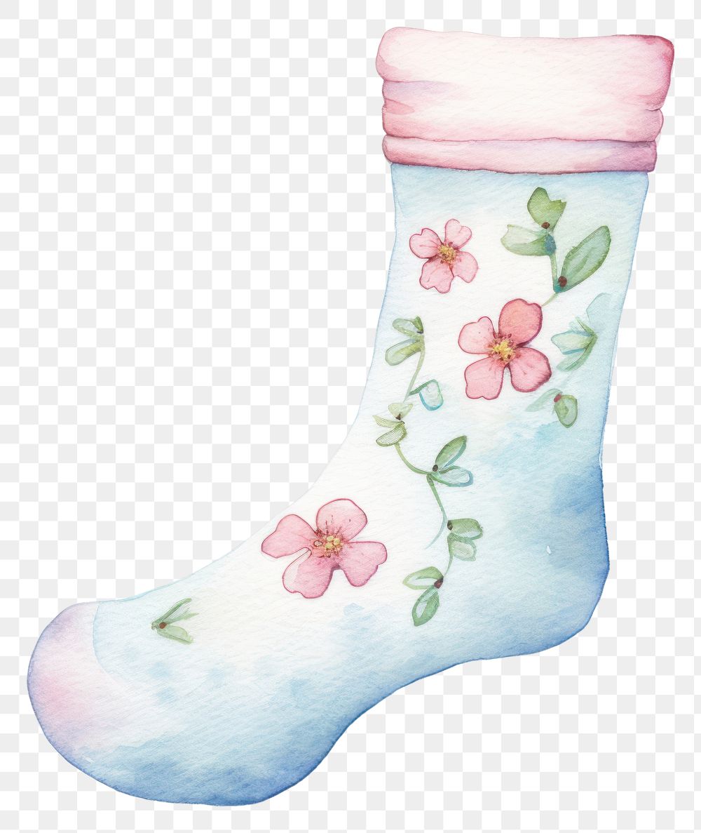 PNG  Sock pattern floral pattern creativity. AI generated Image by rawpixel.