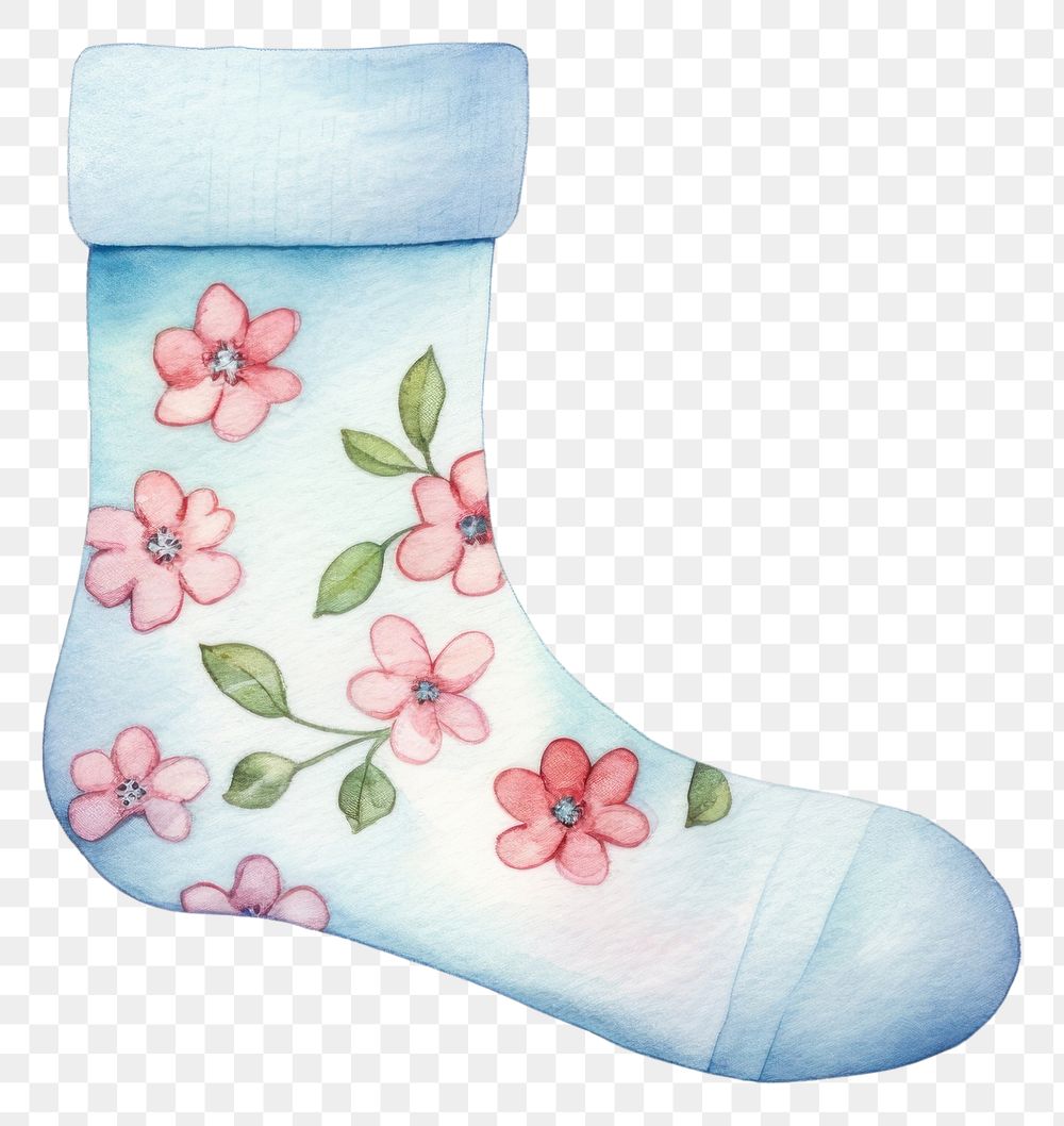 PNG  Sock pattern floral pattern creativity. AI generated Image by rawpixel.