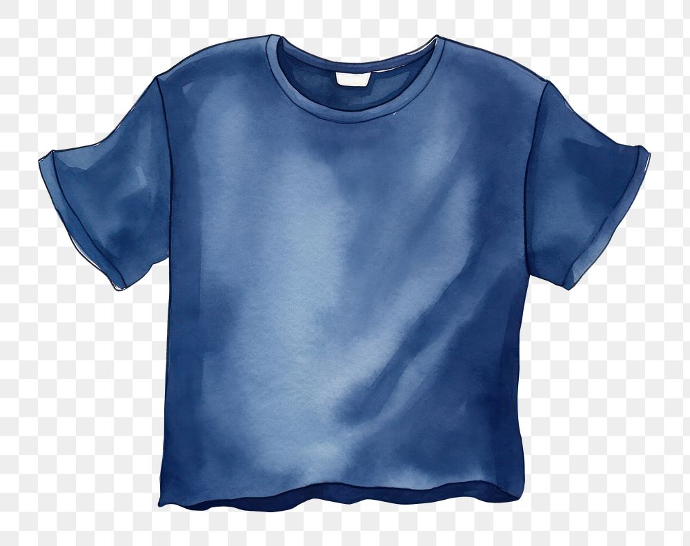 PNG  T-shirt clothing sleeve blue. AI generated Image by rawpixel.