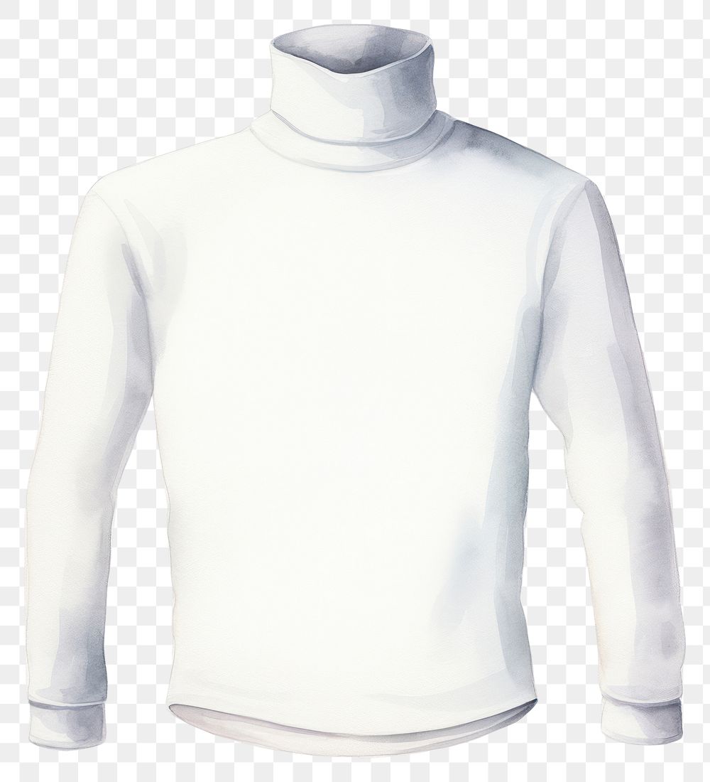 PNG  Turtleneck sweatshirt sweater sleeve. AI generated Image by rawpixel.