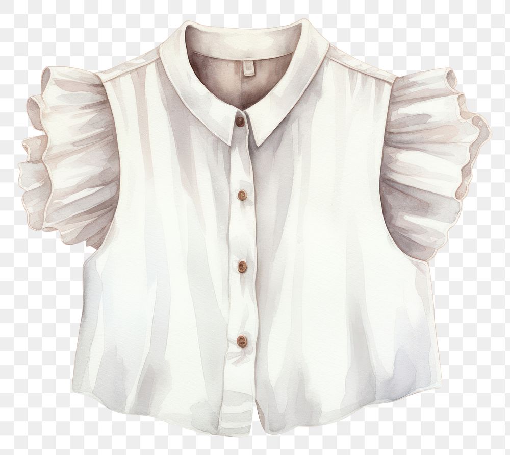 PNG  Sleeve shirt blouse white. AI generated Image by rawpixel.