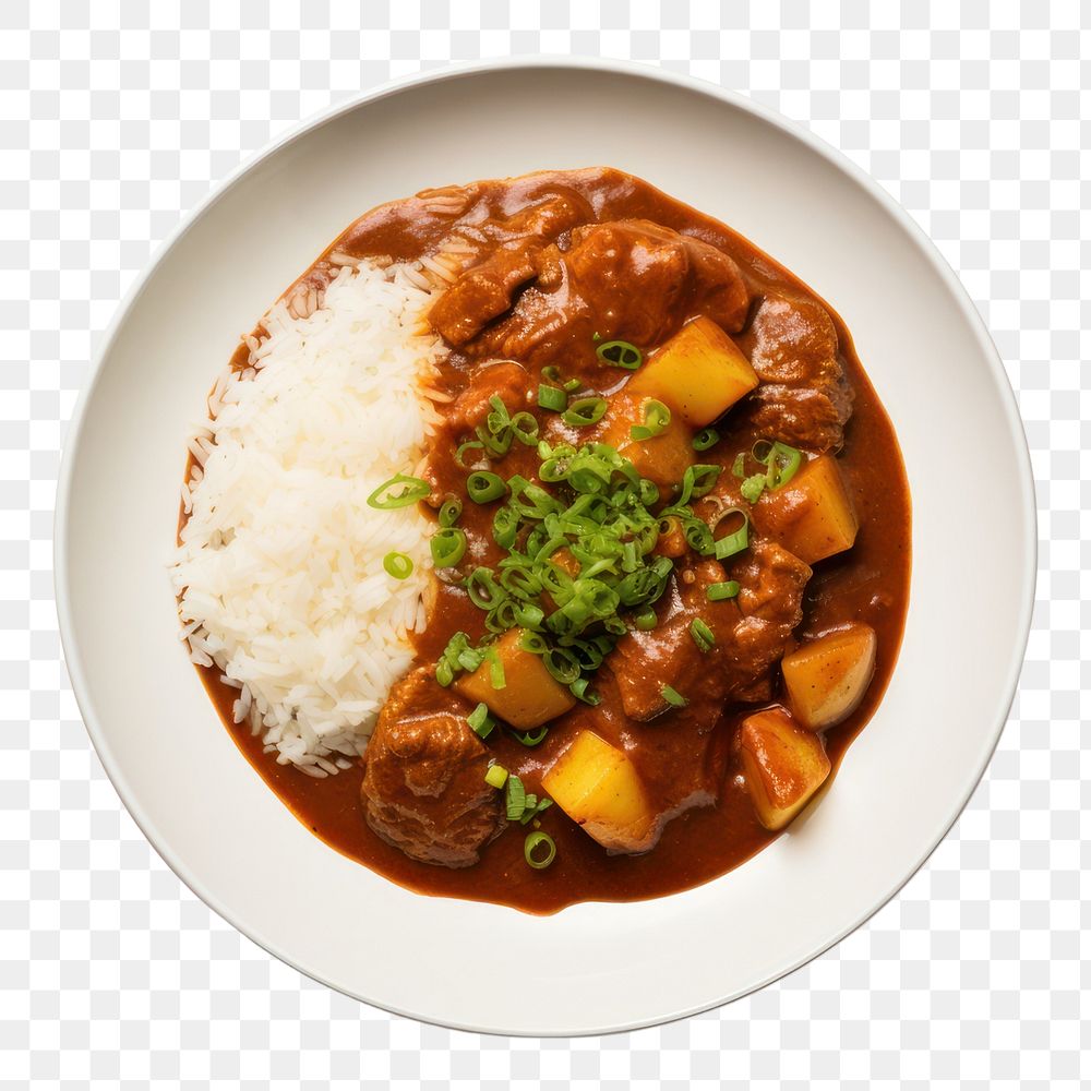 PNG  Japanese curry meat food stew. AI generated Image by rawpixel.