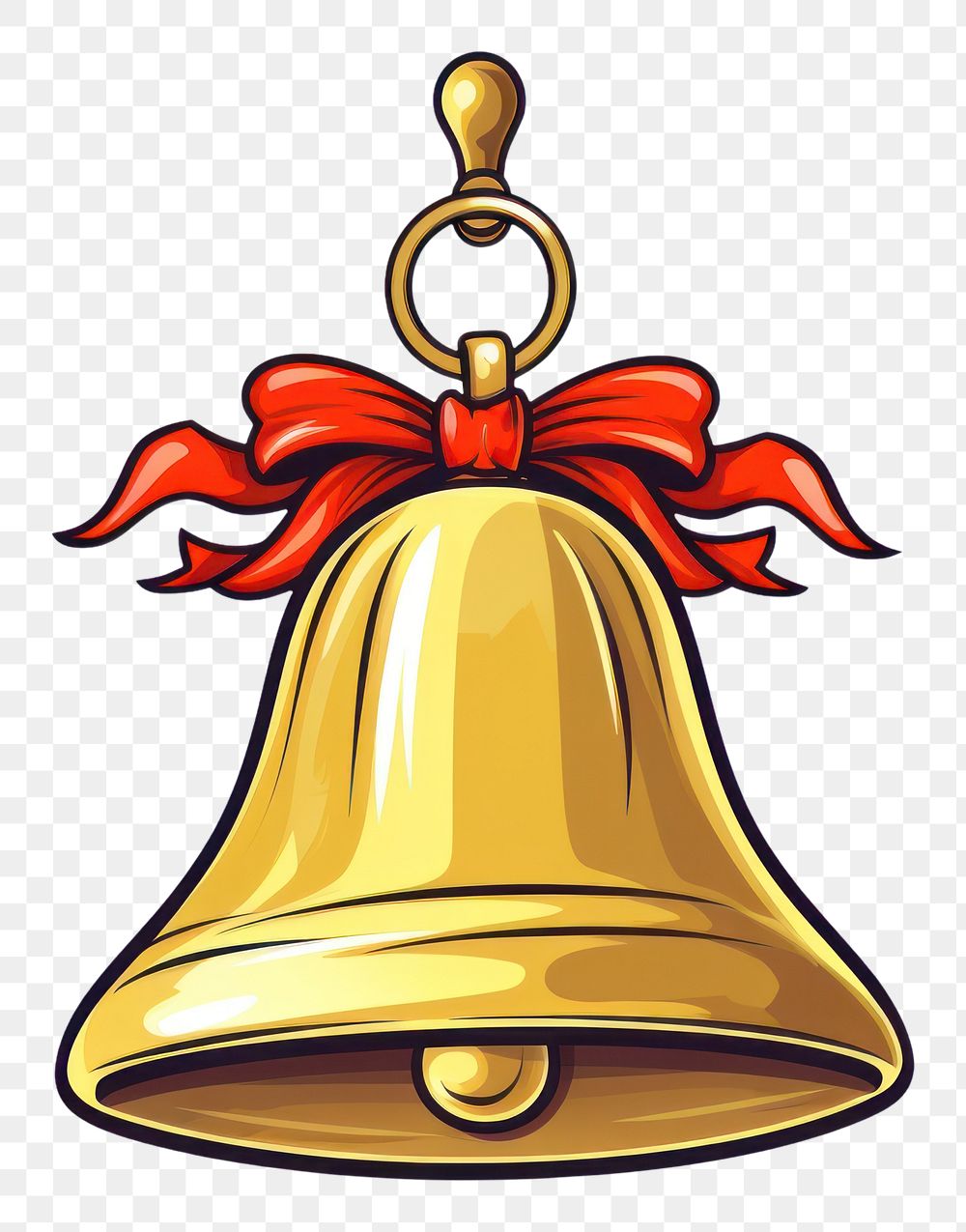 PNG Christmas bell line white background chandelier. AI generated Image by rawpixel.