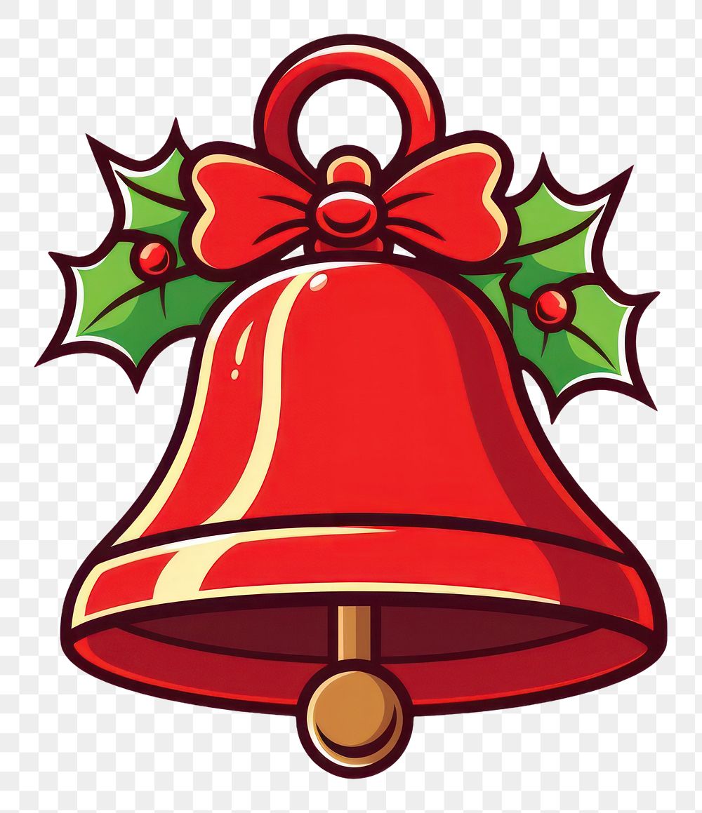 PNG Christmas bell white background celebration tradition. AI generated Image by rawpixel.