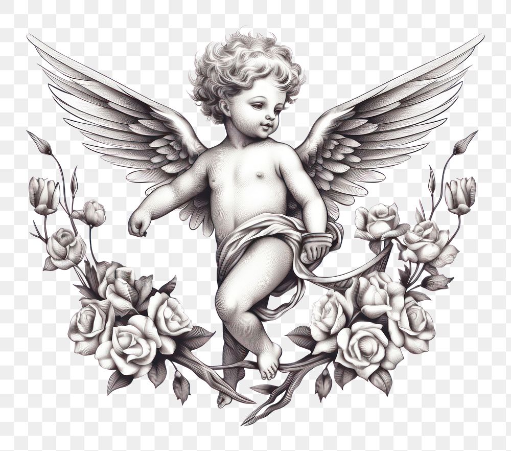 PNG baby angel, transparent background