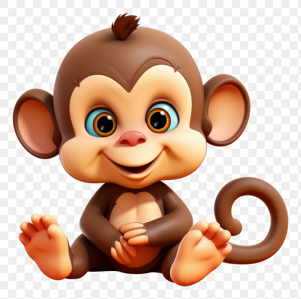 PNG Monkey baby toy representation. 