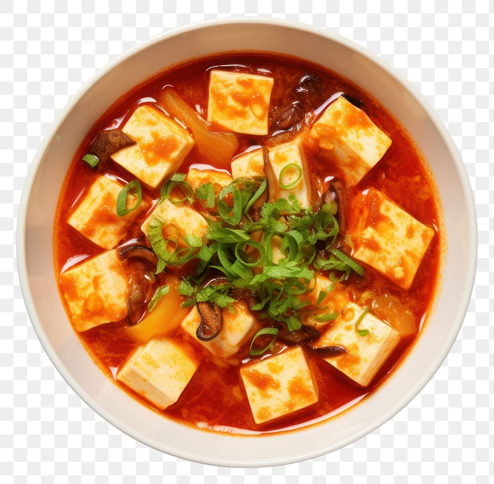 PNG  Tofu stew curry food soup. AI generated Image by rawpixel.