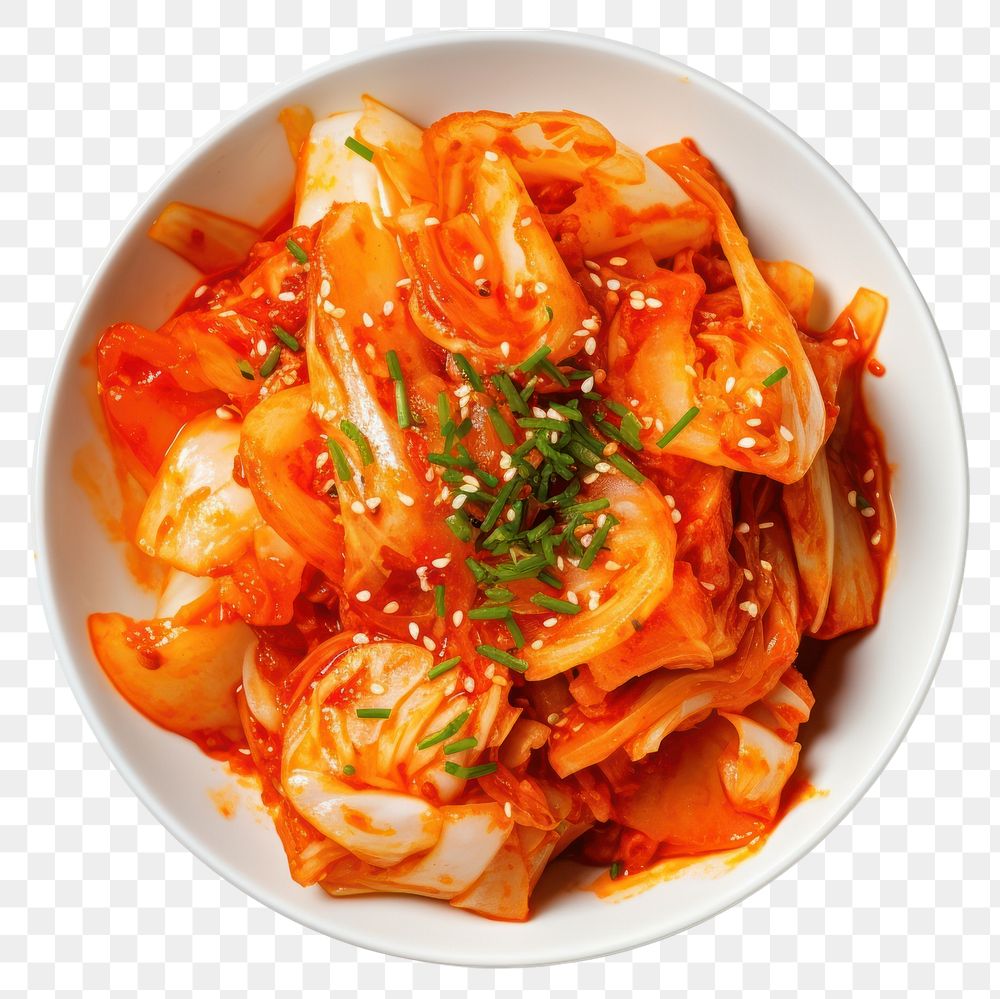 PNG  Kimchi vegetable pasta food. AI generated Image by rawpixel.