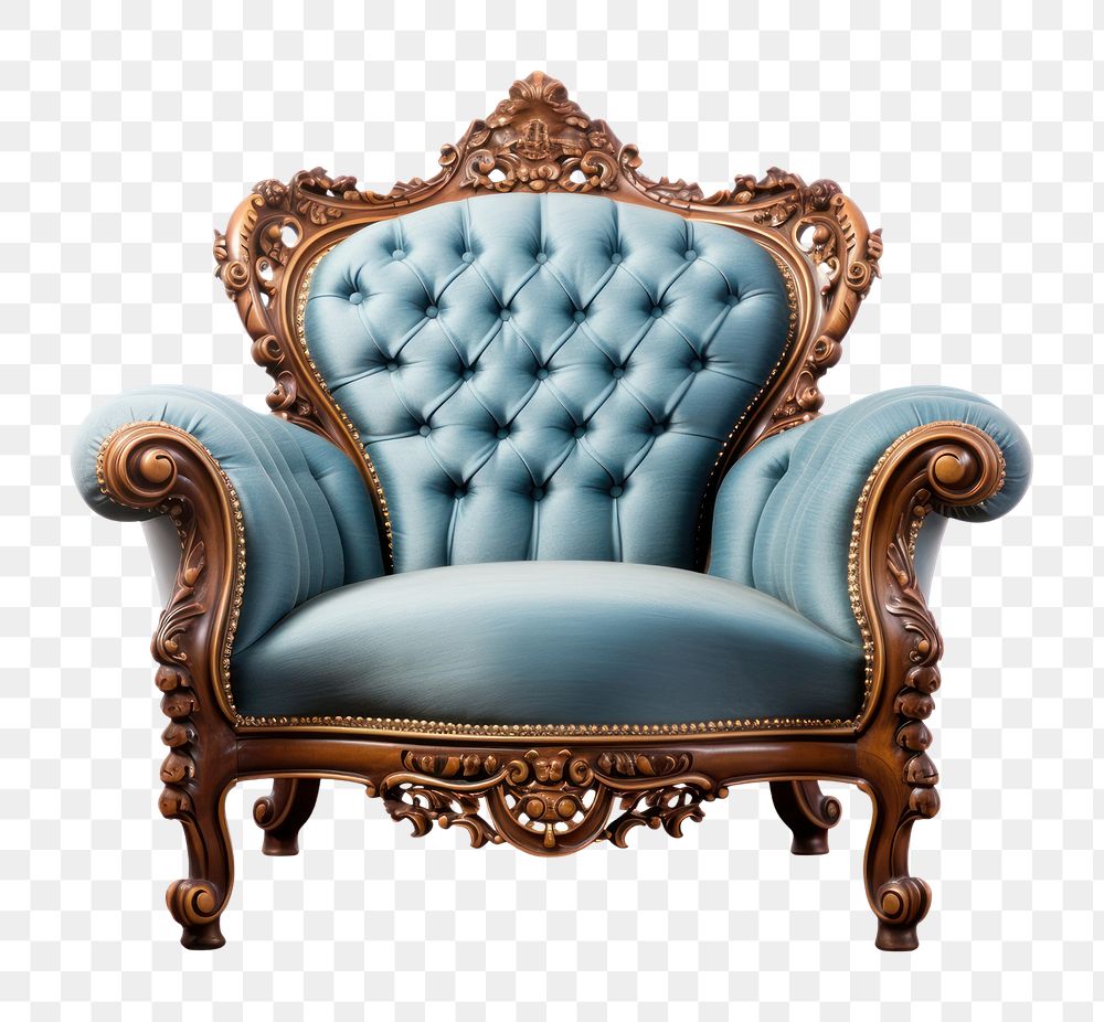 PNG Palace chair furniture armchair. AI generated Image by rawpixel.