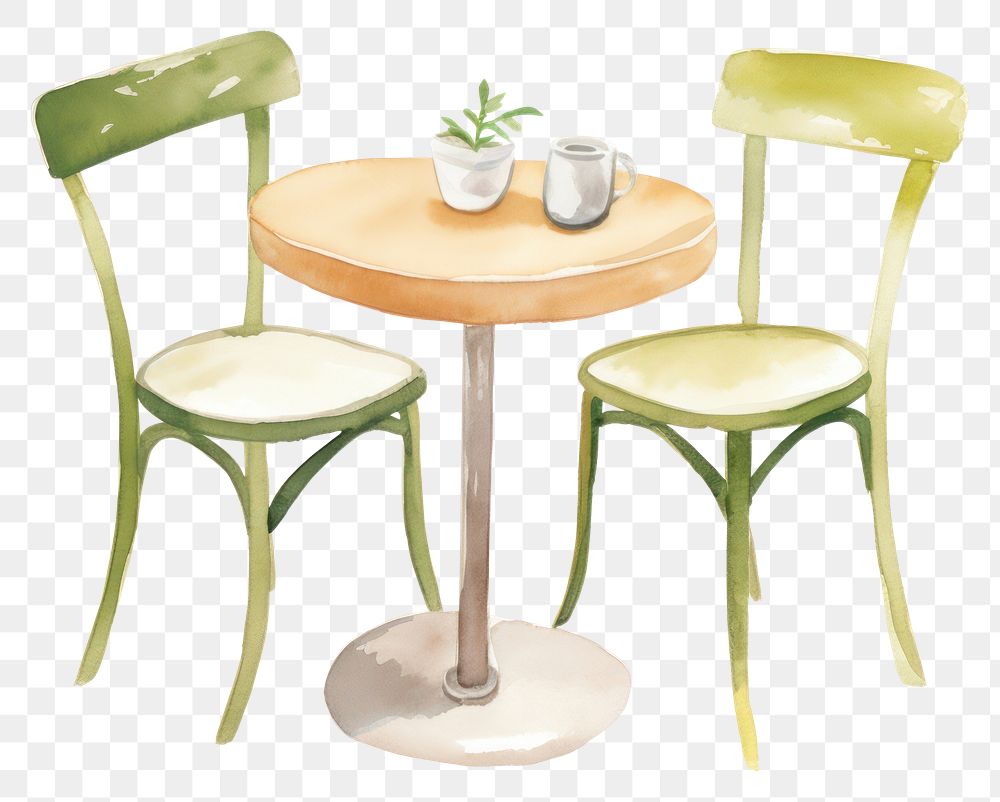 PNG  Cafe table furniture chair room. AI generated Image by rawpixel.