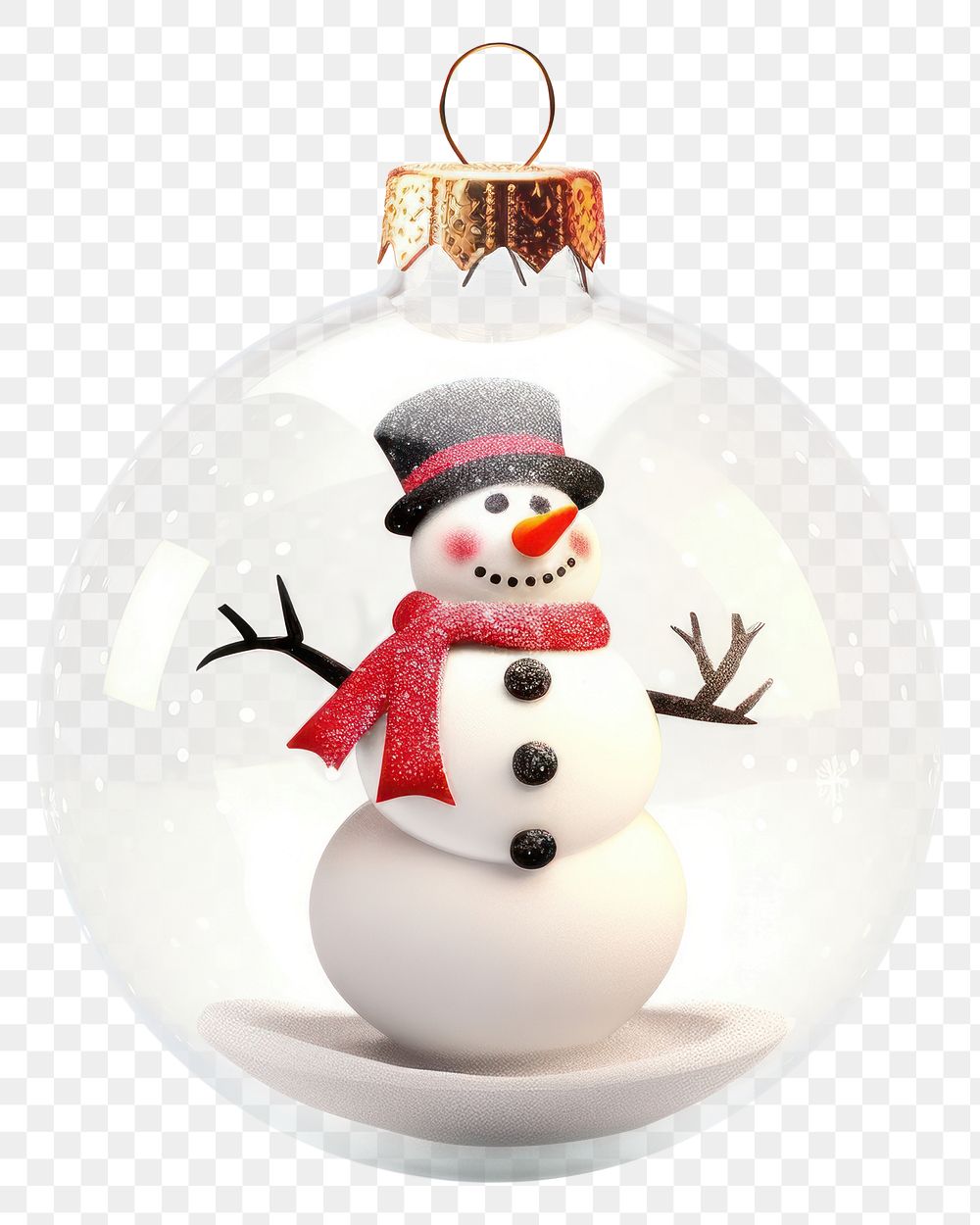 PNG Christmas ornament ball christmas snow snowman. AI generated Image by rawpixel.