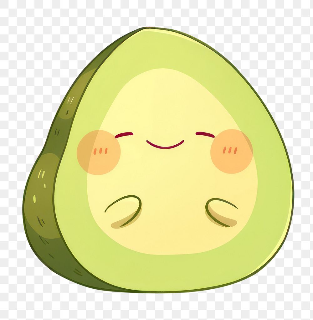 PNG Avocado food cartoon produce. AI generated Image by rawpixel.