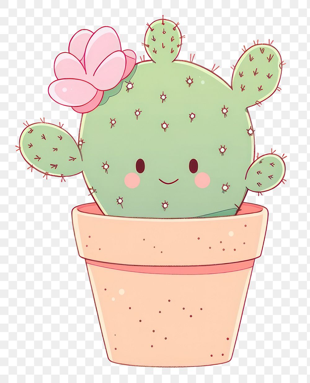 PNG Cactus drawing plant creativity. AI generated Image by rawpixel.