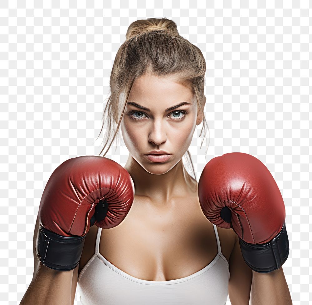 PNG Woman practicing boxing punching sports adult. AI generated Image by rawpixel.