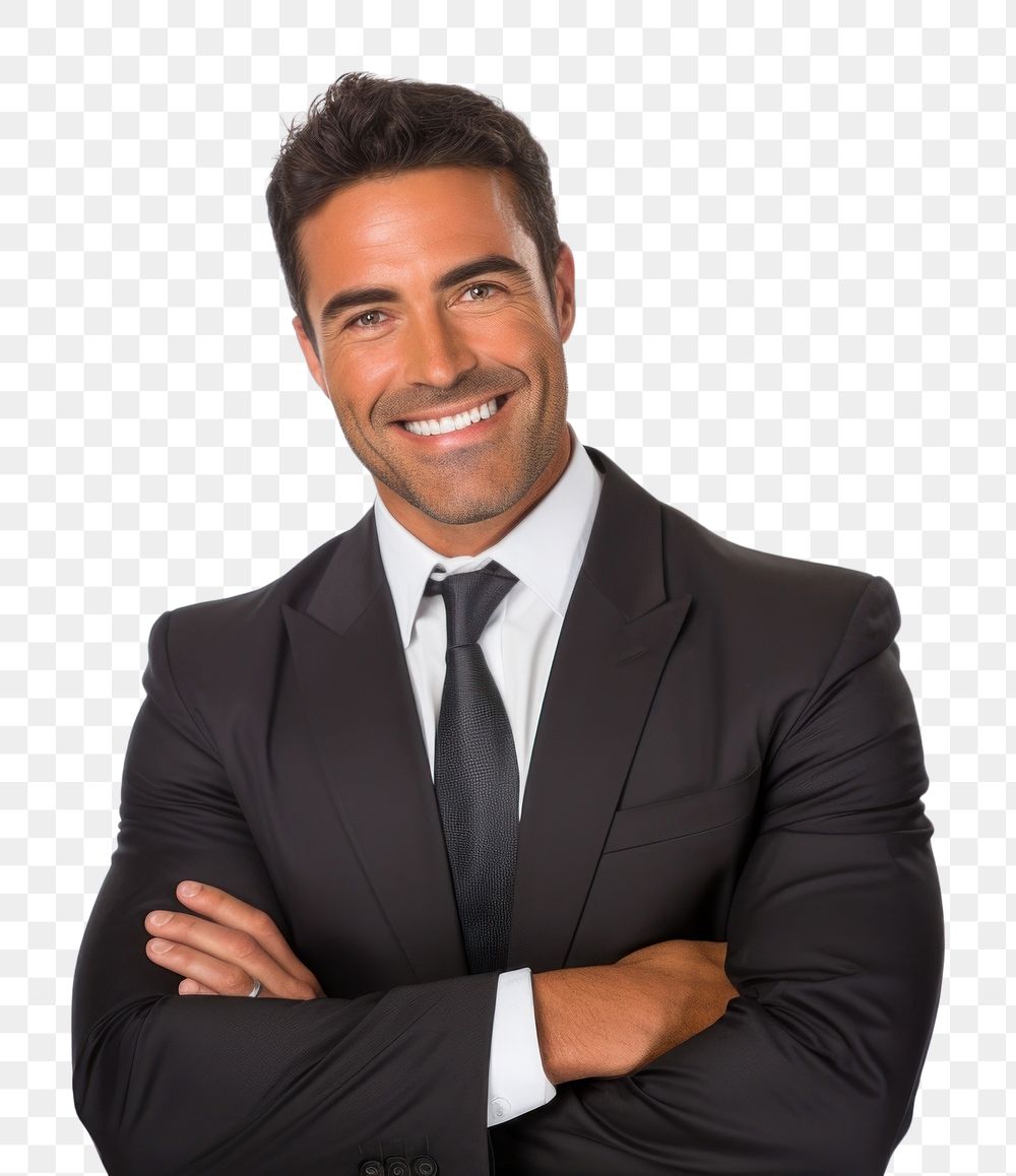 PNG Businessman smile portrait adult. AI generated Image by rawpixel.