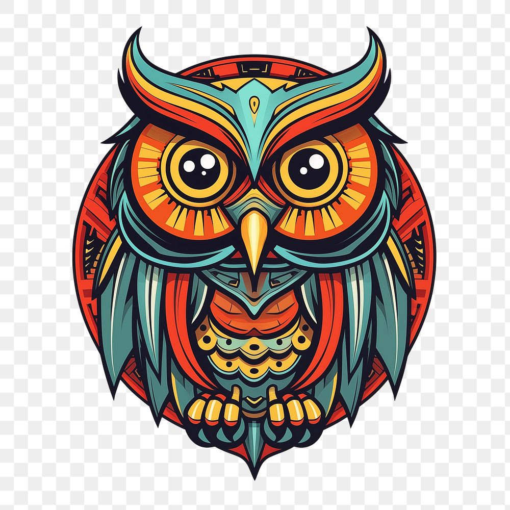 PNG Owl drawing art representation. AI generated Image by rawpixel.