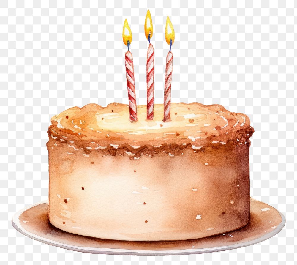 PNG A birthday cake dessert candle food. AI generated Image by rawpixel.