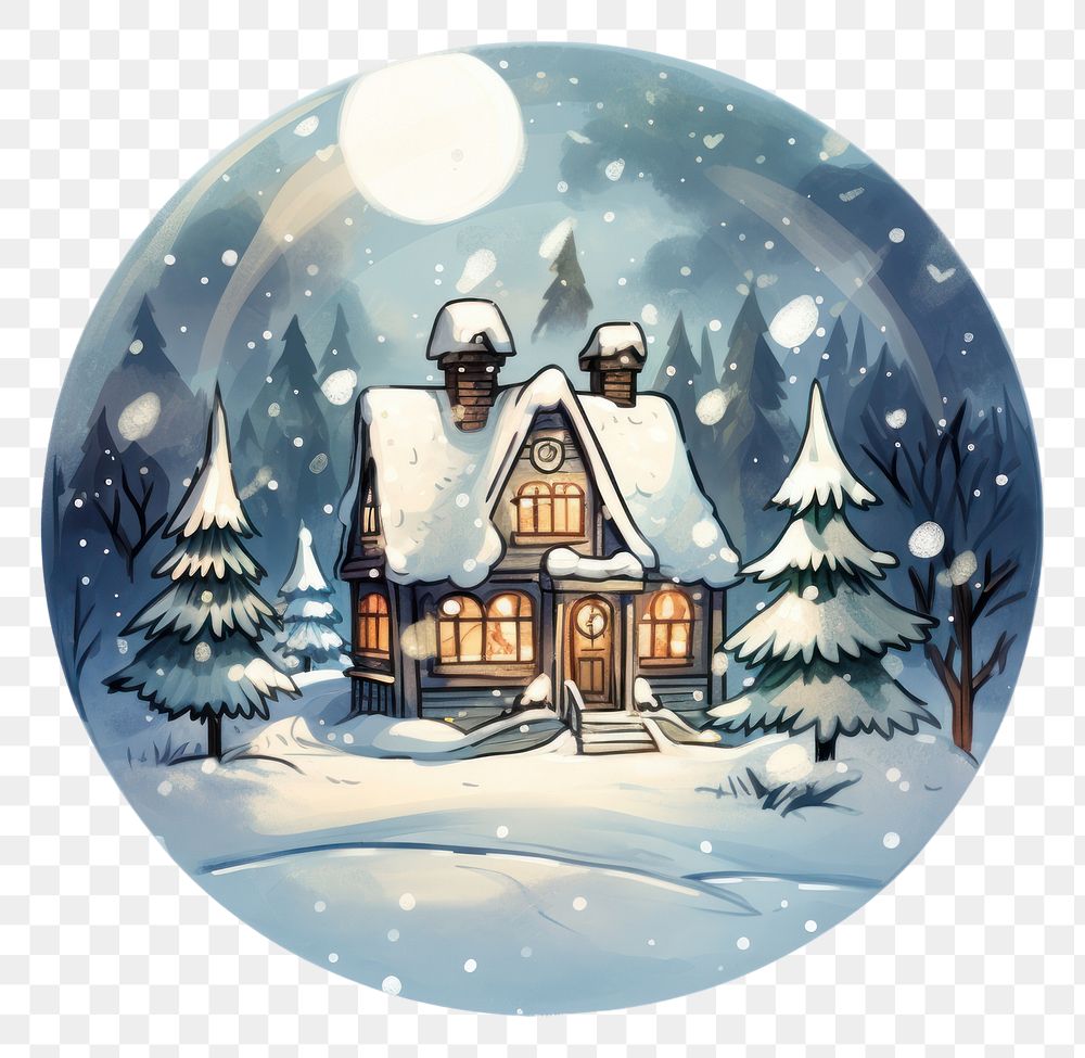 PNG Snowglobe architecture christmas building. AI generated Image by rawpixel.