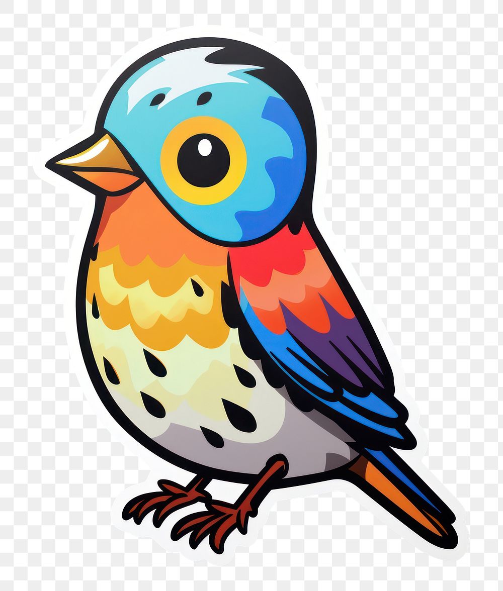 PNG  Bird animal white background representation. AI generated Image by rawpixel.