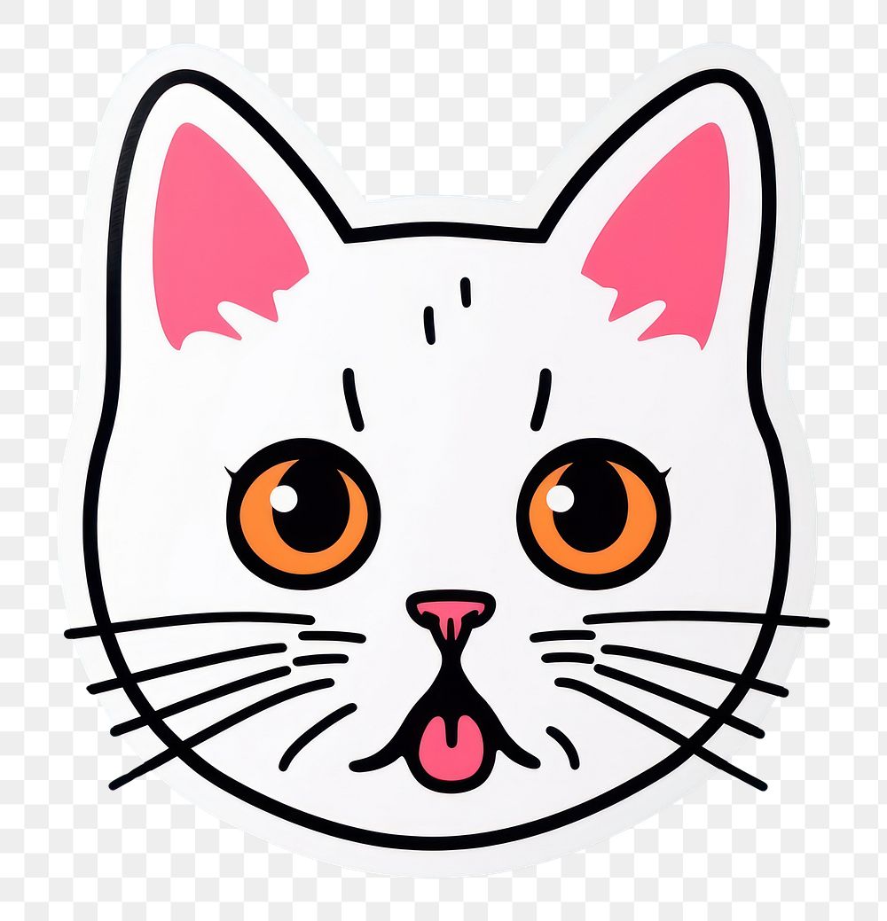PNG  Cat sticker animal mammal. AI generated Image by rawpixel.