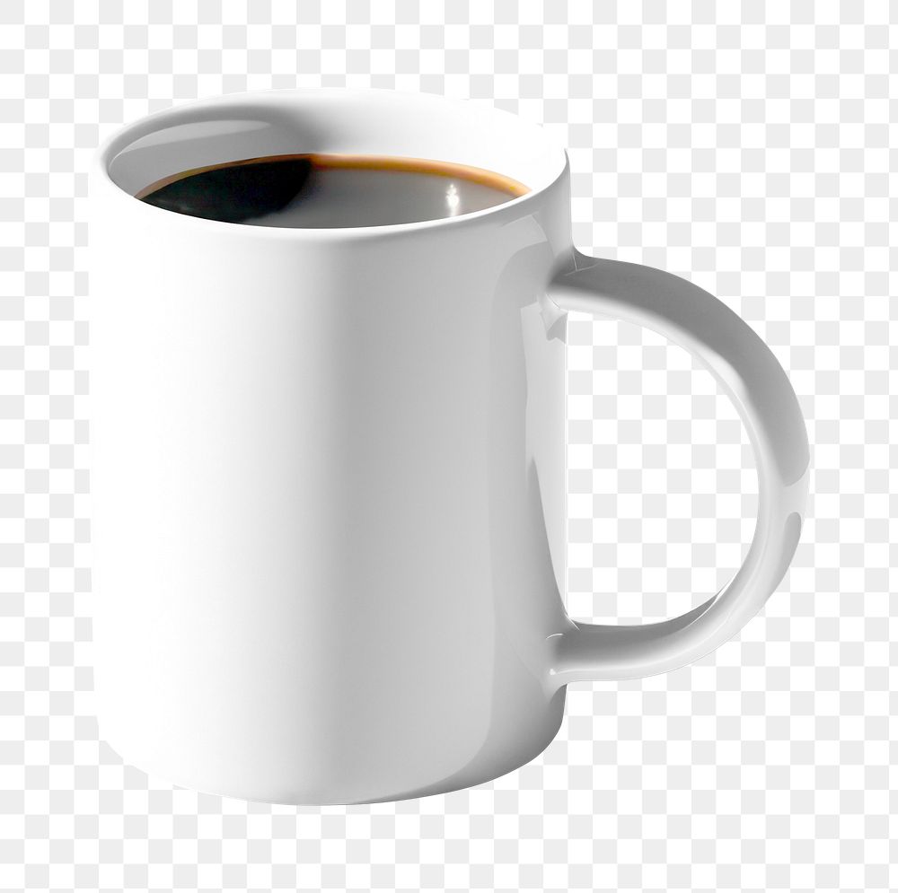 Coffee mug png, design element, transparent background