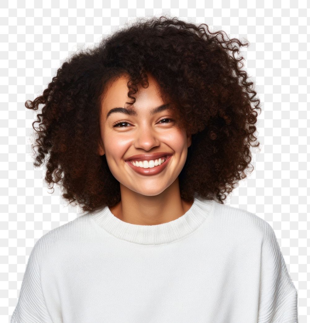 PNG African american women portrait laughing adult. 