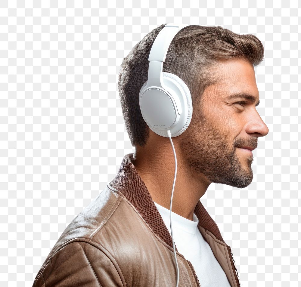 PNG Music Artist headphones headset adult. AI generated Image by rawpixel.