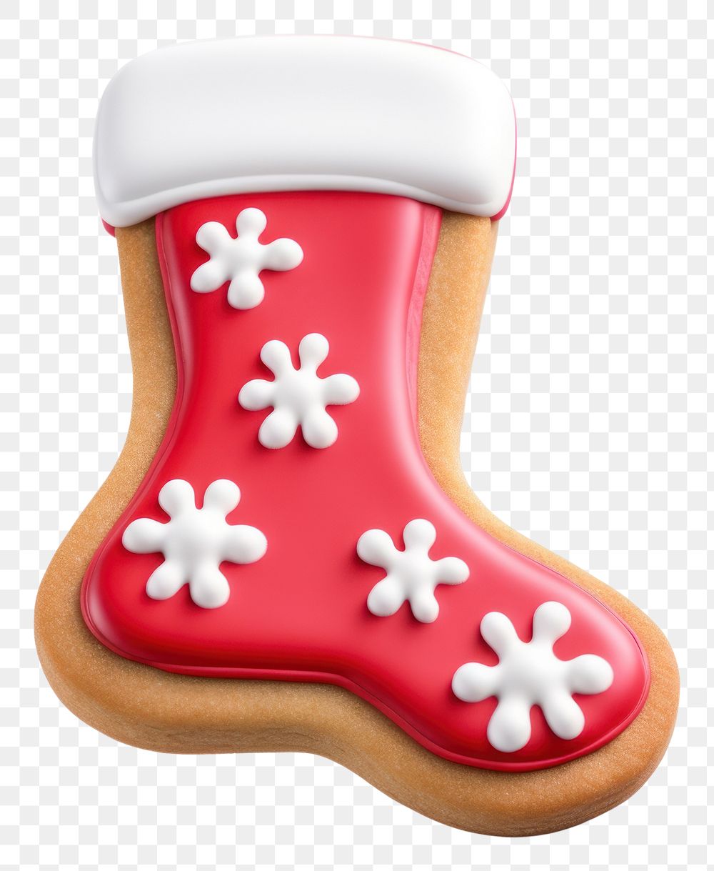 PNG  Christmas stocking cookie food gift white background. AI generated Image by rawpixel.